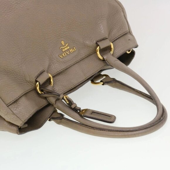 PRADA Shoulder Bag Hand Bag Leather Nylon 3Set Black Gray Auth am4509 - Picture 4 of 15
